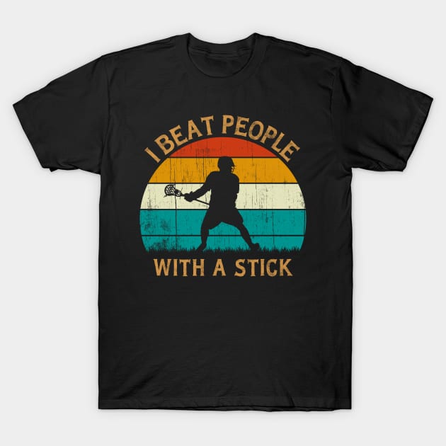 I Beat People With A Stick T-Shirt by Msafi